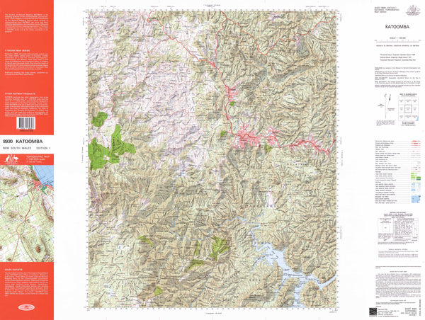 8930 Katoomba 1:100k Topographic Map