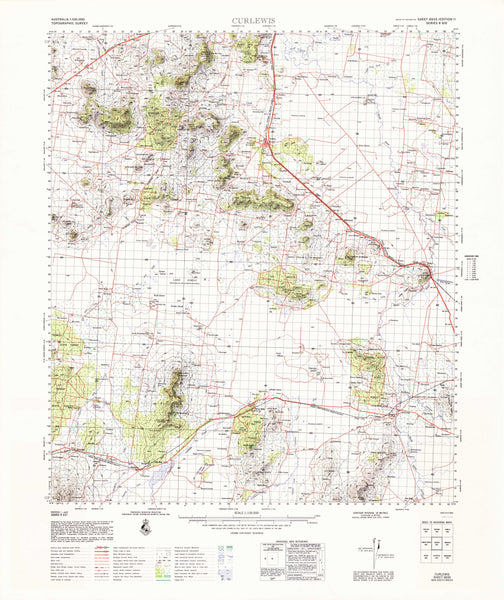 8935 Curlewis 1:100k Topographic Map