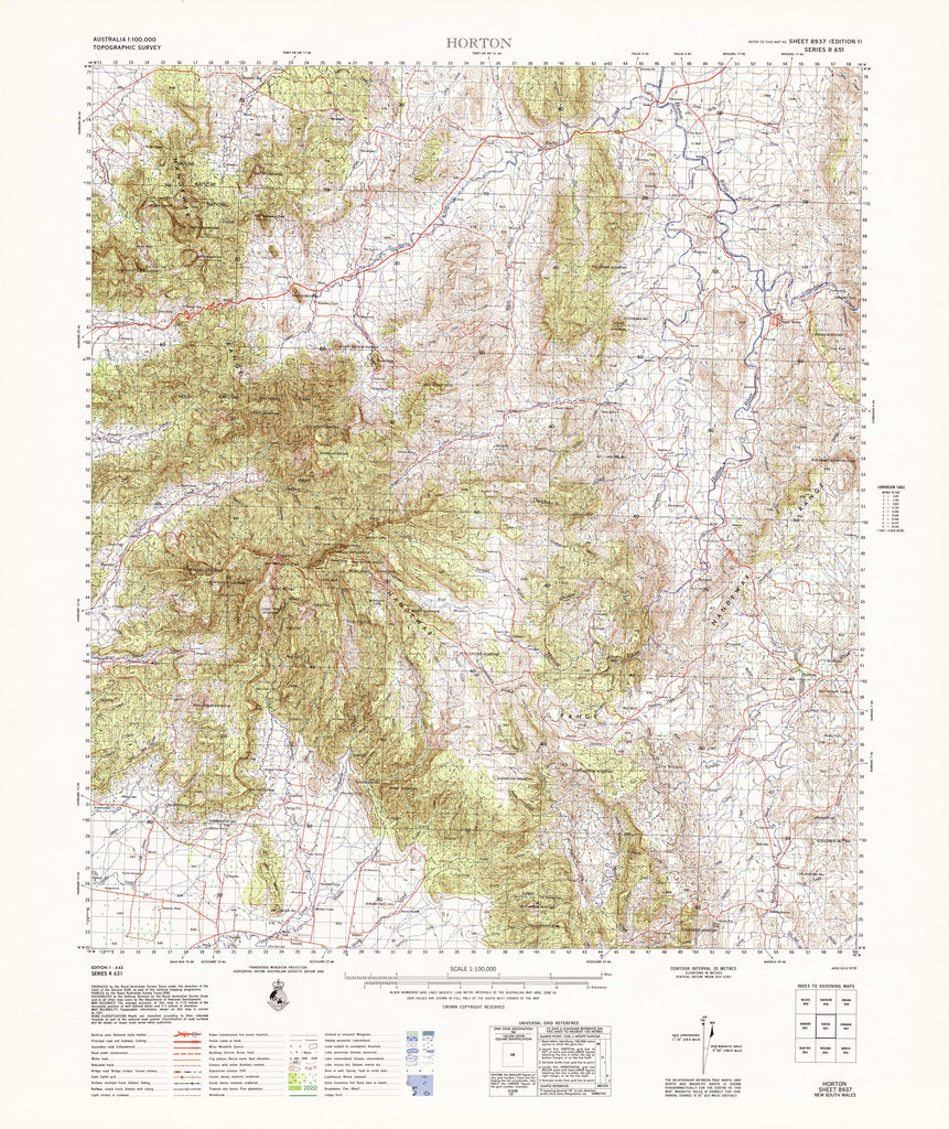 Buy 8937 Horton 1:100k Topographic Map