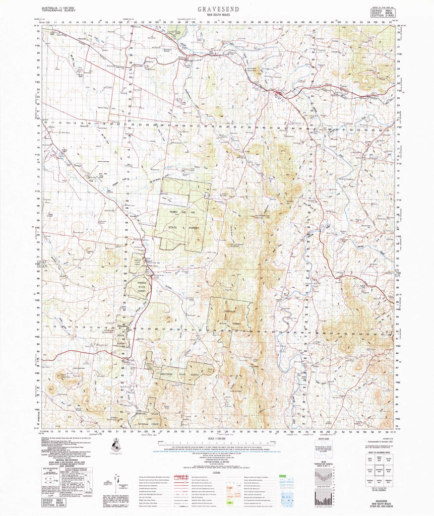 Buy 8938 Gravesend 1:100k Topographic Map