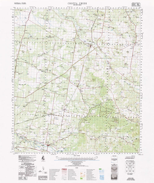 8939 Croppa Creek 1:100k Topographic Map