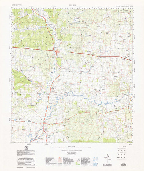 8944 Miles 1:100k Topographic Map