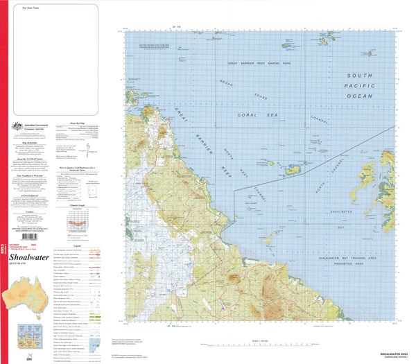 8953 Shoalwater 1:100k Topographic Map