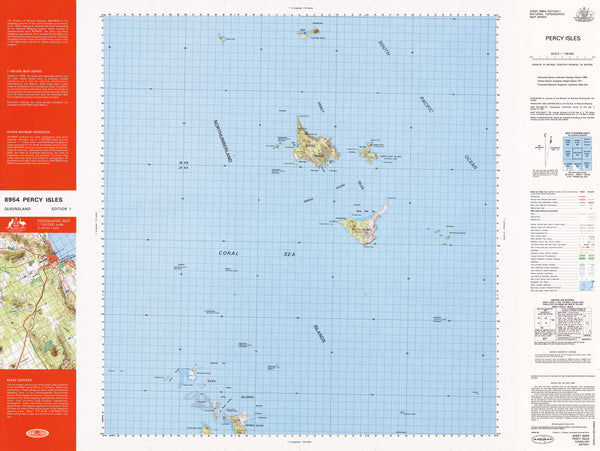 8954 Percy Isles 1:100k Topographic Map