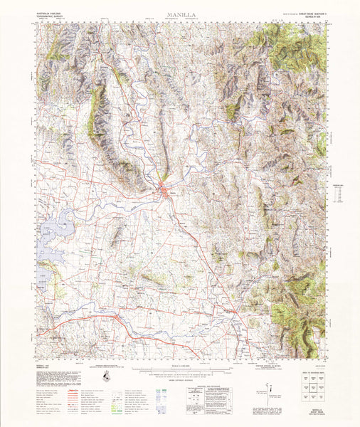 9036 Manilla 1:100k Topographic Map