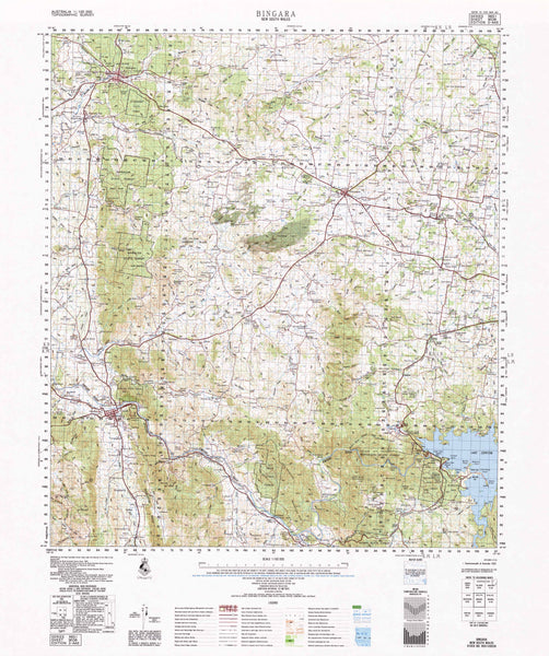 9038 Bingara 1:100k Topographic Map