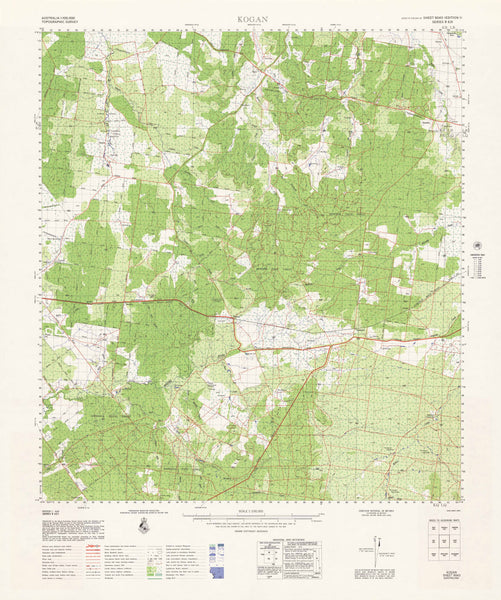 9043 Kogan 1:100k Topographic Map