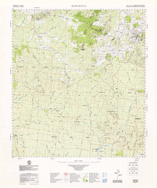 9045 Barakula 1:100k Topographic Map