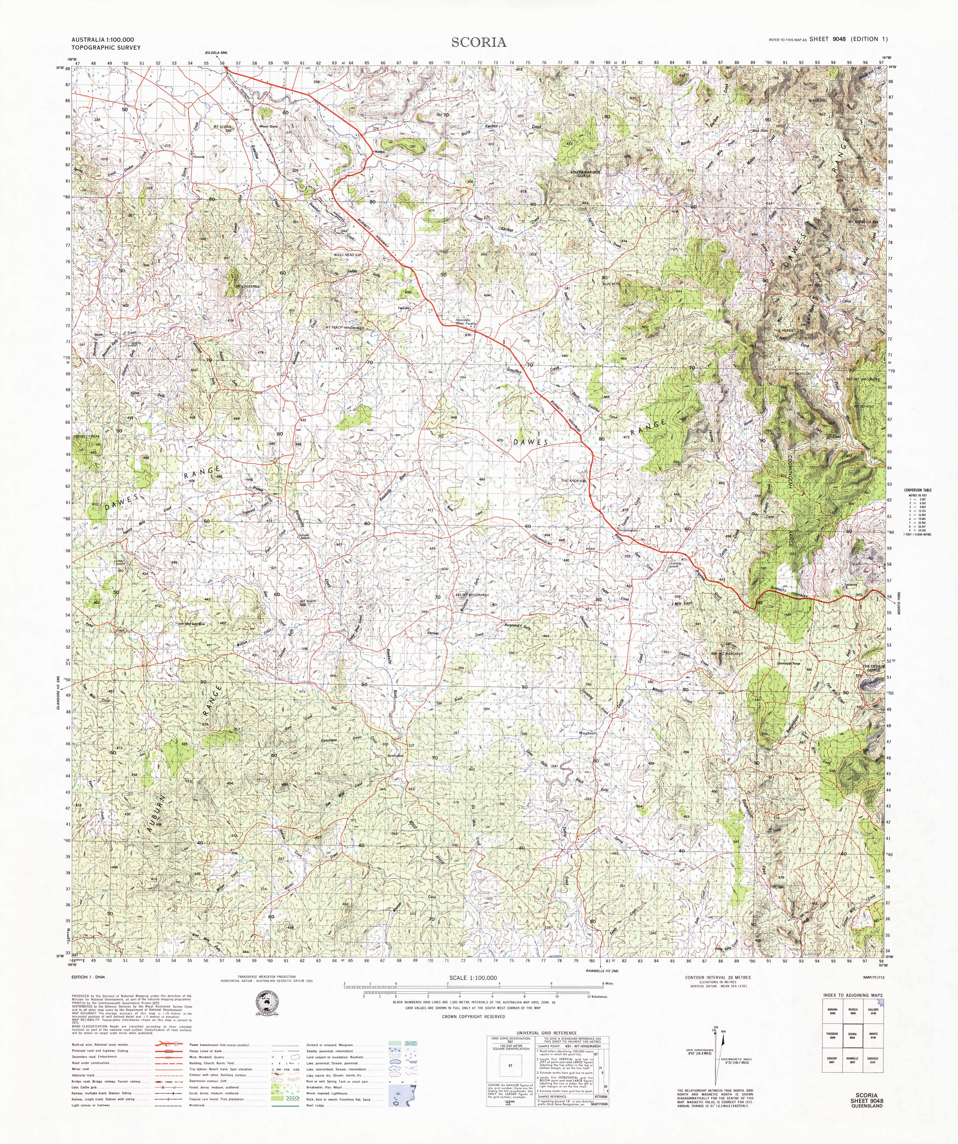 Buy 9048 Scoria 1:100k Topographic Map