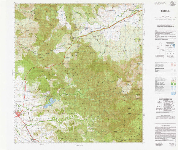 9049 Biloela 1:100k Topographic Map