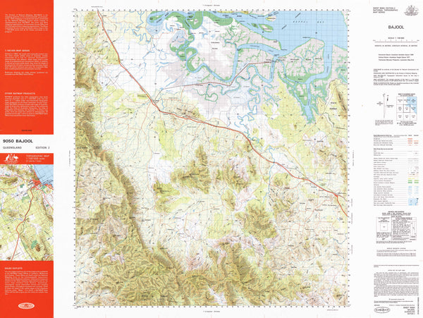 9050 Bajool 1:100k Topographic Map