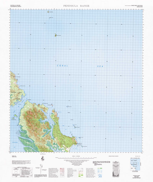 9053 Peninsula Range 1:100k Topographic Map