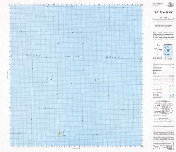 9054 High Peak Island 1:100k Topographic Map