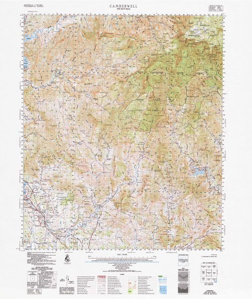 9133 Camberwell 1:100k Topographic Map