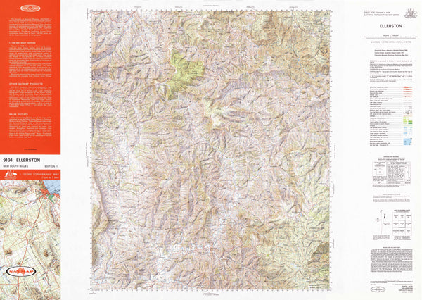 9134 Ellerston 1:100k Topographic Map