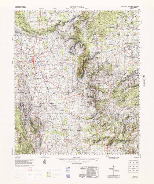 9137 Bundarra 1:100k Topographic Map