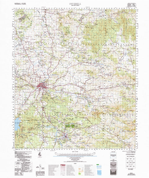 9138 Inverell 1:100k Topographic Map