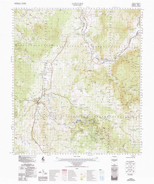 Buy 9139 Ashford 1:100k Topographic Map