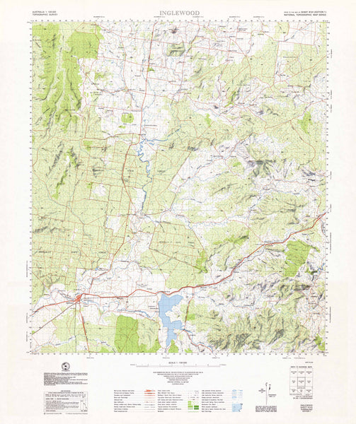 9141 Inglewood 1:100k Topographic Map