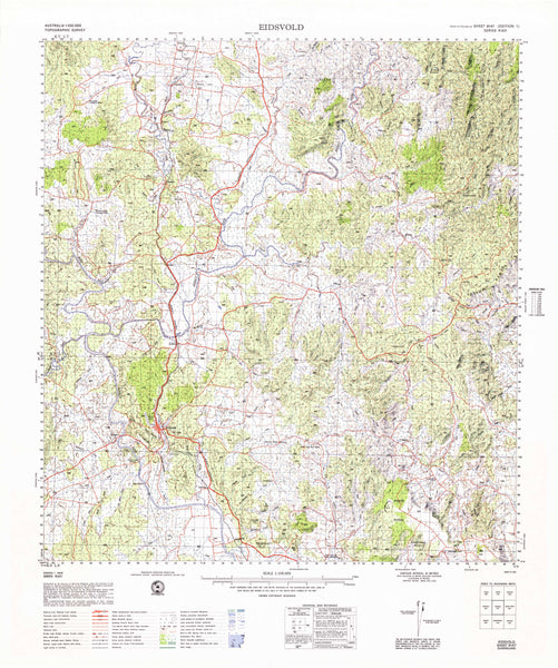 9147 Eidsvold 1:100k Topographic Map