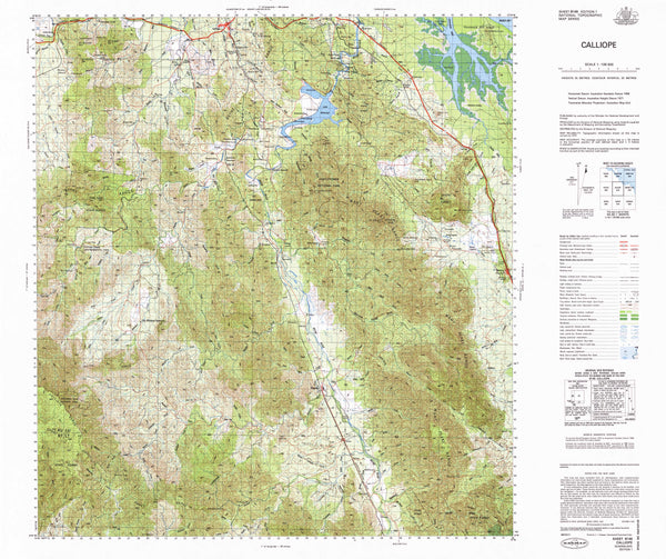 9149 Calliope 1:100k Topographic Map