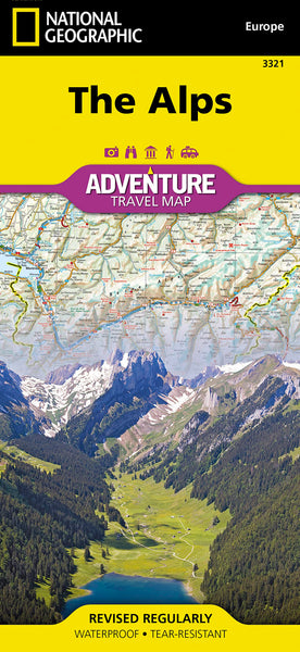 The Alps - Alpine Countries National Geographic Folded Map