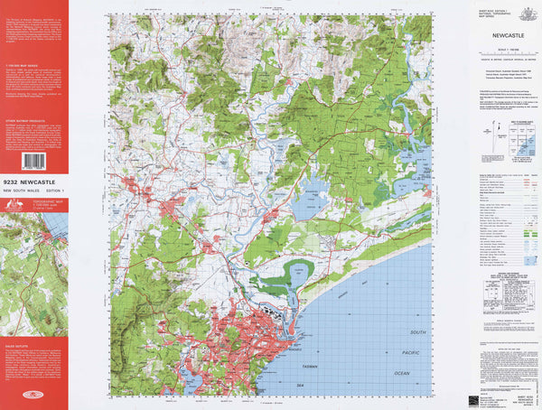 9232 Newcastle 1:100k Topographic Map