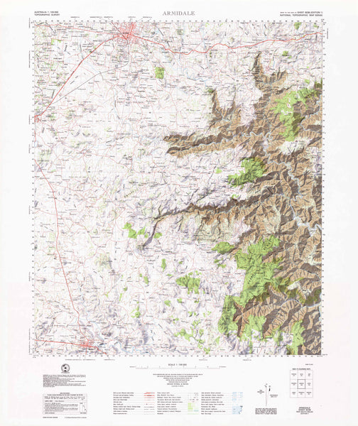 9236 Armidale 1:100k Topographic Map