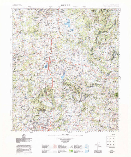 9237 Guyra 1:100k Topographic Map