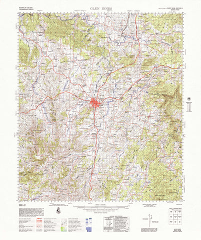 Buy 9238 Glen Innes 1 100k Topographic Map   9238copy Large 