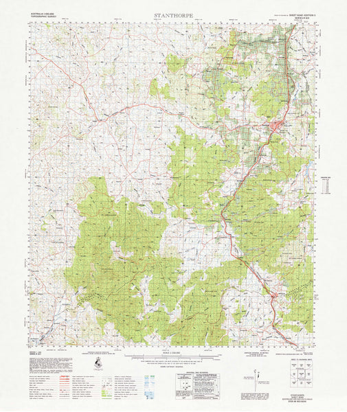 9240 Stanthorpe 1:100k Topographic Map