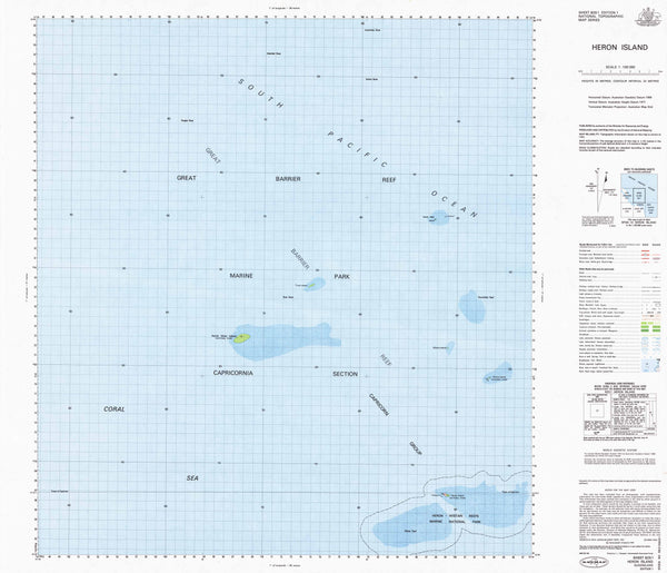 9251 Heron Island 1:100k Topographic Map