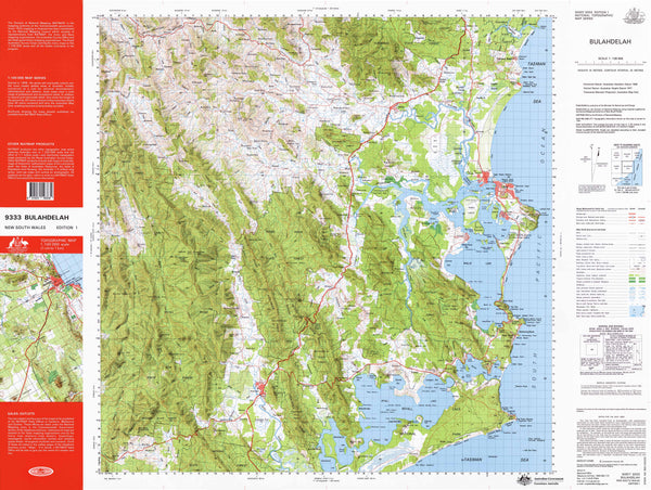 9333 Bulahdelah 1:100k Topographic Map