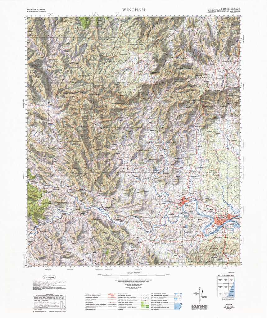 Buy 9334 Wingham 1:100k Topographic Map