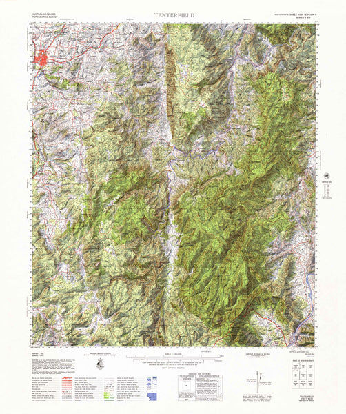 9339 Tenterfield 1:100k Topographic Map