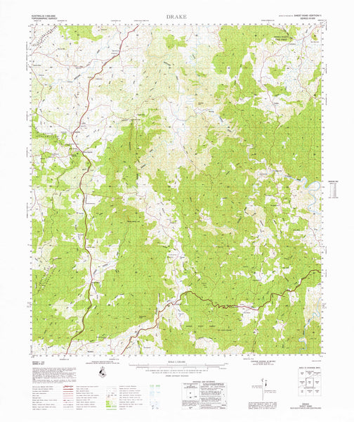 9340 Drake 1:100k Topographic Map