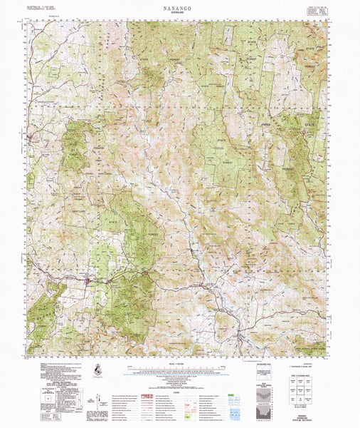 9344 Nanango 1:100k Topographic Map