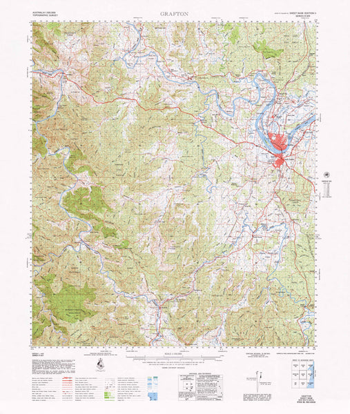 9438 Grafton 1:100k Topographic Map