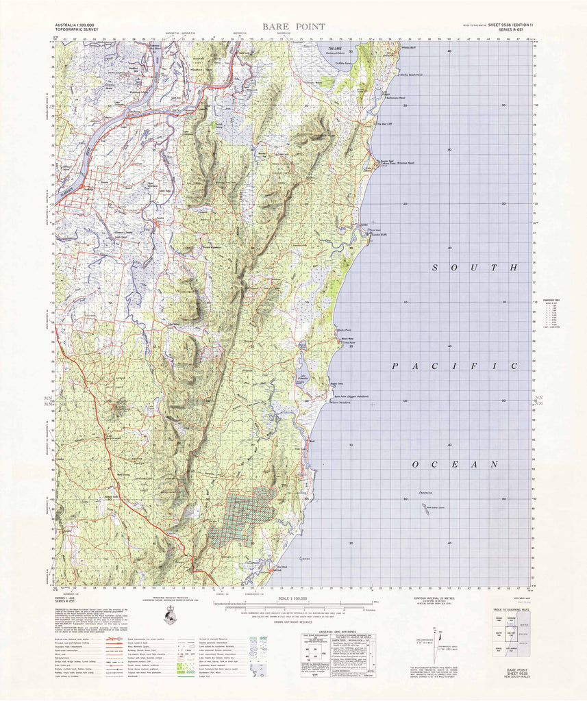 Buy 9538 Bare Point 1:100k Topographic Map