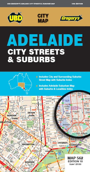 Adelaide City Streets & Suburbs UBD 562 Map