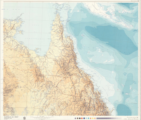 Australia NE Wall Map 1967