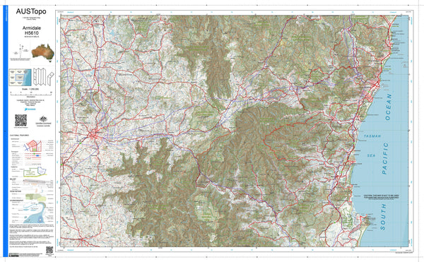 Armidale H5610 AUSTopo 1:250,000 Map