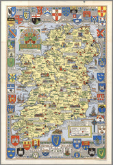 Ireland Historical Pictorial Wall Map