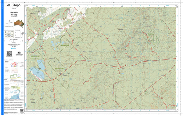 Barnato H5513 AUSTopo 1:250,000 Map