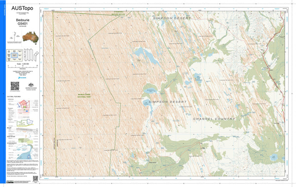 Bedourie G5401 AUSTopo 1:250,000 Map