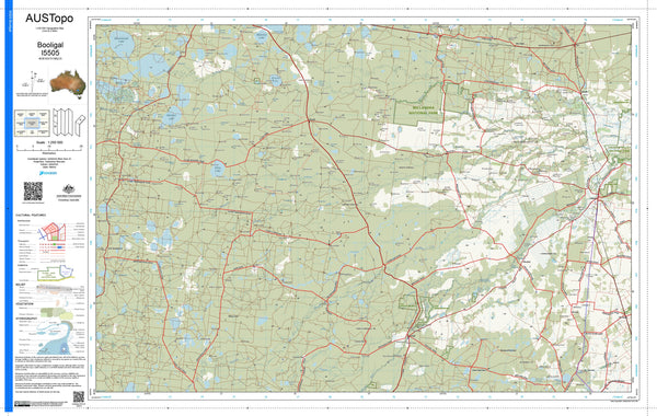 Booligal I5505 AUSTopo 1:250,000 Map