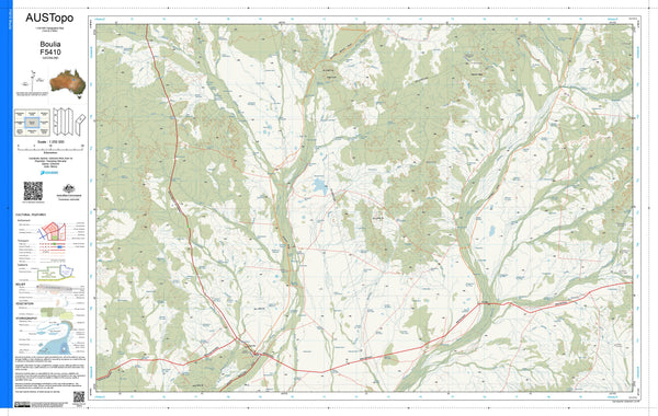 Boulia F5410 AUSTopo 1:250,000 Map