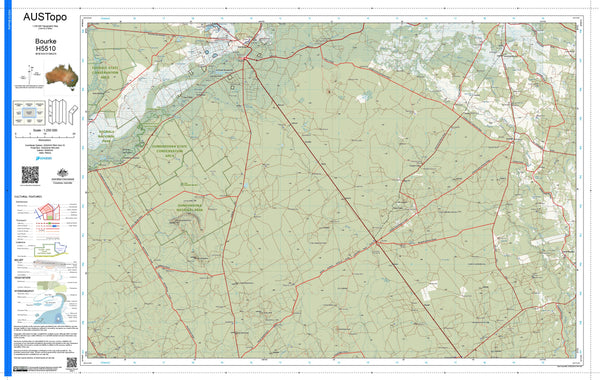 Bourke H5510 AUSTopo 1:250,000 Map