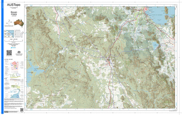 Bowen F5503 AUSTopo 1:250,000 Map