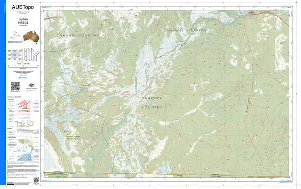 Bulloo H5404 AUSTopo 1:250,000 Map